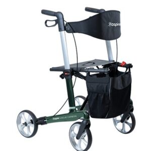 Aspire Vogue Carbon Fibre Seat Walker Tall Emerald Green